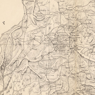 Mapa antiguo de Nicaragua en 1863 por Sonnestern - Managua, Leon, Chinandega, Esteli, Lago Nicaragua