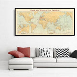 Old Cable and Wireless World Map, 1938 - (Very Early) Internet & Submarine Telegraph Chart