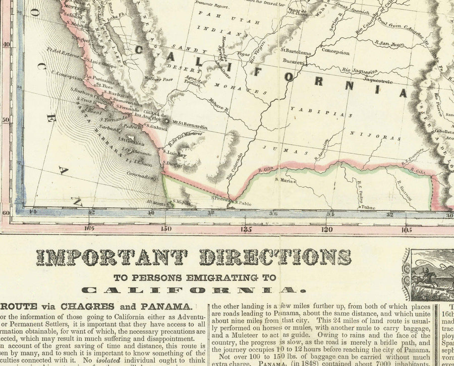 Ancienne carte de la ruée vers l&