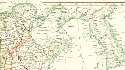 Old Map of China, 1840 by Arrowsmith - Korea, Canton, Peking, Sino-British Maccartney Embassy, Qianlong Emperor