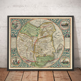 Mapa antiguo más raro de China, 1593 por Cornelis de Jode - Primera carta europea de China, Japón y Corea