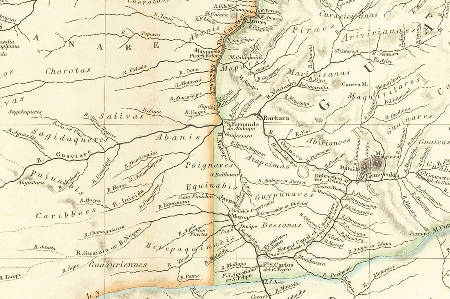 Ancienne carte de la Colombie, 1834 par Arrowsmith - Grande Colombie, Venezuela, Equateur, Pérou, Caraïbes, Panama
