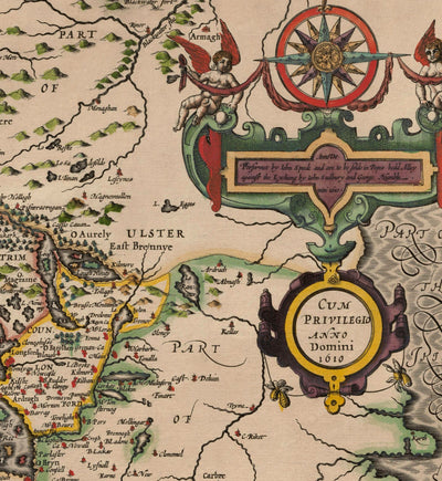 Old Map of Connacht, Ireland 1611 by John Speed - Galway, Sligo, Mayo, Leitrim, Clare