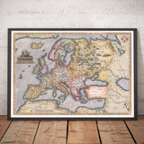 Alte Karte von Europa, 1570 - Der erste europäische Atlas - von Abraham Ortelius 