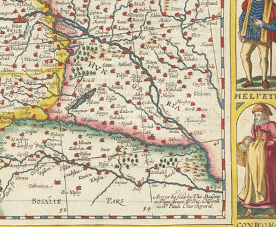 Old Map of Germany by John Speed, 1627 - Holy Roman Empire, German Empire - Austria, Czechia, Poland, Switzerland