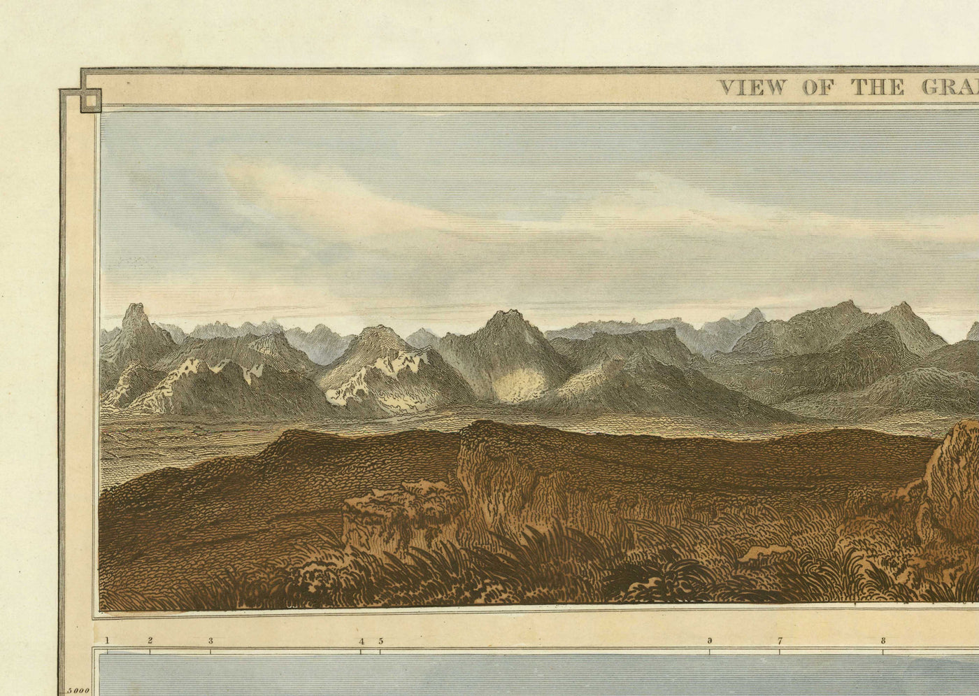 Old Map of the Hills of Scotland in 1832 by John Thomson - The Highlands, Ben Nevis, Loch na Garr, Cairngorms, Ben Macdui, Ben Venue