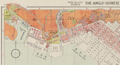 Old Map of Hong Kong (Kowloon), 1957 by Chan King Hon - Yau Ma Tei, Mong Kok, Kowloon City, King's Park, Yau Yat Chuen