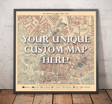 Carte de pauvreté personnalisée de Londres par Charles Booth, 1898-1899 