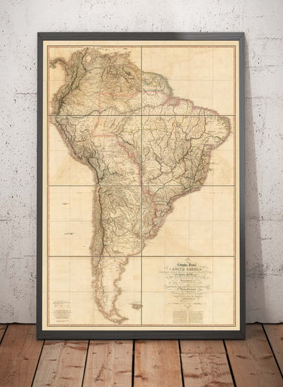 Rare Old Map of South America by Faden, 1807 - Spanish Colonialism - Brazil, Peru, Colombia, Chile, Venezuela, Amazon