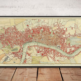 Mapa antiguo raro de Londres por Hogg, 1784 - Westminster, Ciudad de Londres, Soho, Holborn, Covent Garden 