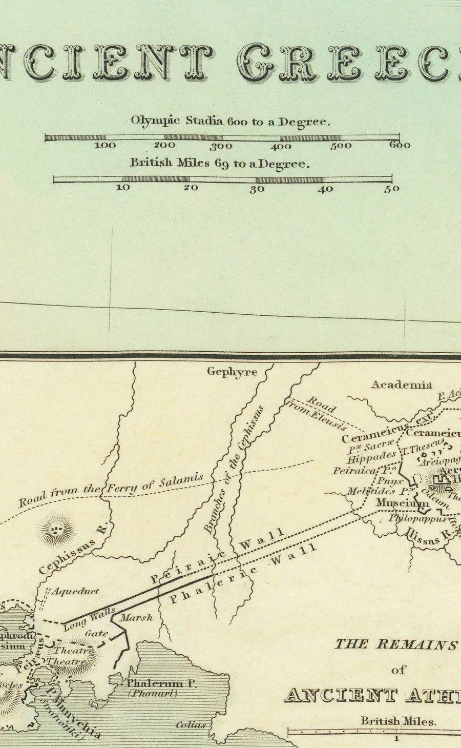 Mappa antica della Grecia, 1834, di Teesdale - Creta, Macedonia, Corfù, Albania, Atene, Tessaglia, Attica 