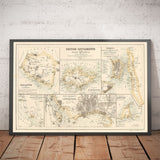 Antiguo mapa colonial de la península de Malasia, 1860 por Fullarton - Singapur, Penang, Malaca, Naning - Asentamientos británicos
