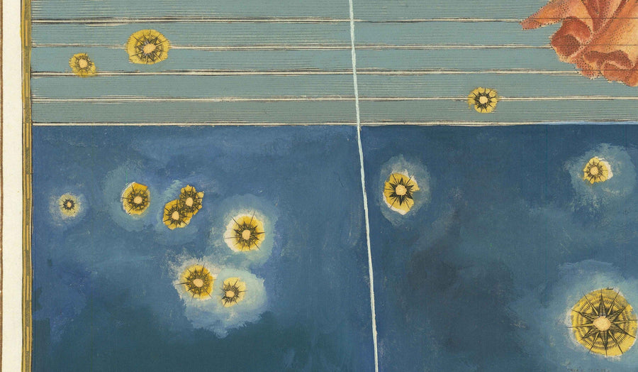 Antica mappa stellare dei Gemelli, 1624 di Johann Bayer - Carta astrologica zodiacale - Segno zodiacale dei Gemelli 