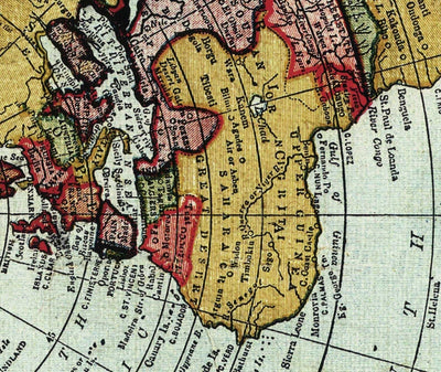 Old Flat Earth World Map, 1892, by Alexander Gleason - Rare Patented Polar Azimuthal Projection