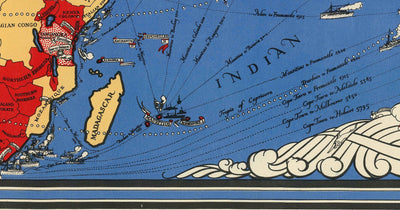Highways Of Empire: Old British Empire World Map, 1933, by Max Gill - Colonies, Commonwealth, Shipping Routes