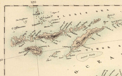 Old Map of Australia & New Zealand, 1872 by Fullarton - Tasmania, Van Diemens Land, Sydney, Auckland, Victoria, NSW