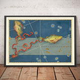 Old Star Map of Poisses, 1603 par Johann Bayer - Zodiac Astrology Chart - The Fish Horoscope Sign