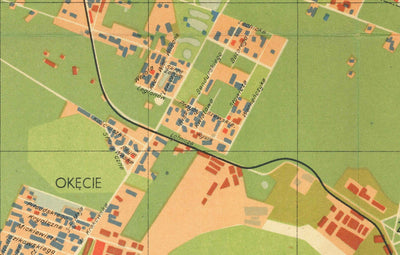 Old Map of the Nazi Destruction of Warsaw, 1949 - Censored Soviet WW2 Chart - Old Town, Ghetto, Muranow, Praga