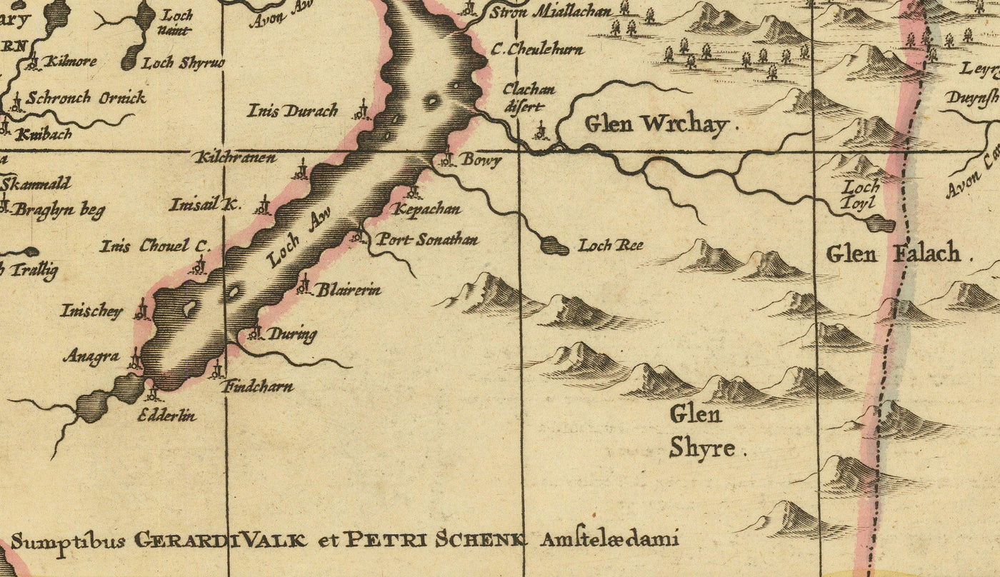 Old Map of Inner & Outer Hebrides, Mull and Skye, 1690 - Lochaber, Uist, Harris, Barra, Islands, Lochs