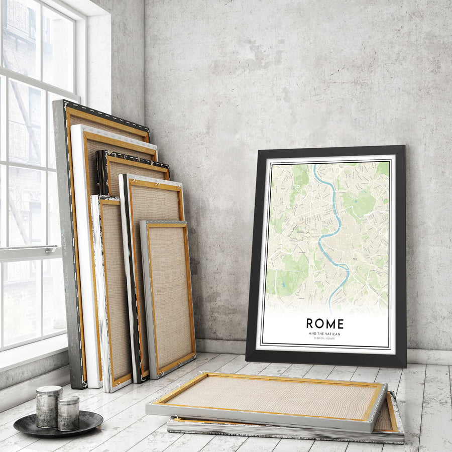 Carte moderne personnalisée - Créez votre propre carte de ville et de rue 