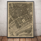 Old Map of London, 1746 by John Rocque - B2 - Buckingham Palace, Soho, Westminster, Mayfair, Piccadilly, Green Park, Regents Street
