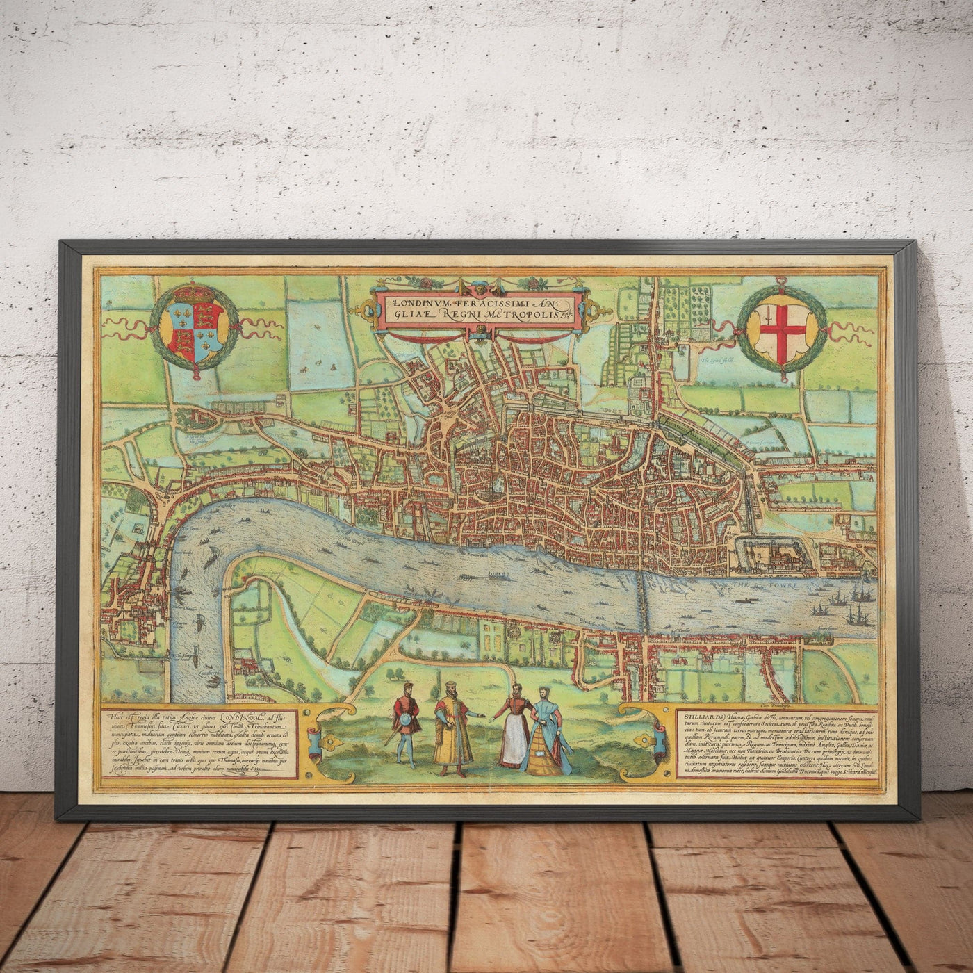 The Oldest Map of London, 1559 - City of London, Westminster, Southwark