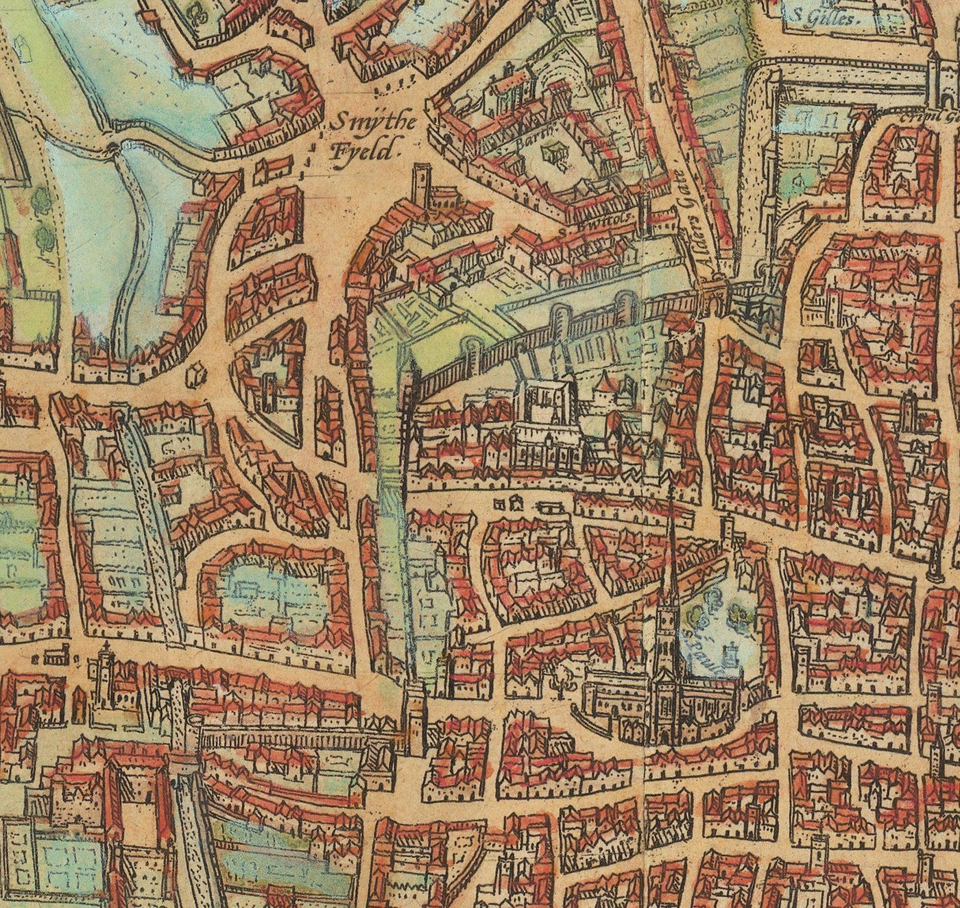 El mapa más antiguo de Londres, 1559 - Ciudad de Londres, Westminster, Southwark