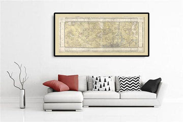 Rare Old Map of London and Suburbs, 1799 by Milne - City, Hackney, Westminster, Dalston, Hampstead, Fields