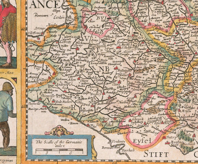 Old Map of the Low Countries by John Speed, 1627 - Low Countries, Netherlands, Belgium, Luxembourg, Flanders, Belgica