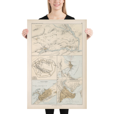 Mappa antica delle città nell&