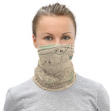 Edinburgh Gesichtsmaske / Halskrause / Snood mit farbiger Karte von Edinburgh im Jahre 1853 von W.B. Clarke und veröffentlicht von George Cox