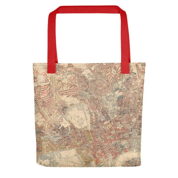 Sac fourre-tout de Londres - Sac fourre-tout unique présentant de vieux plans de Londres (Charles Booth, C&amp;J Greenwood, John Rocque)