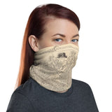 Manchester Face Mask / Neck Gaiter with vintage map print of Manchester and Its Environs by John Rapkin, 1851