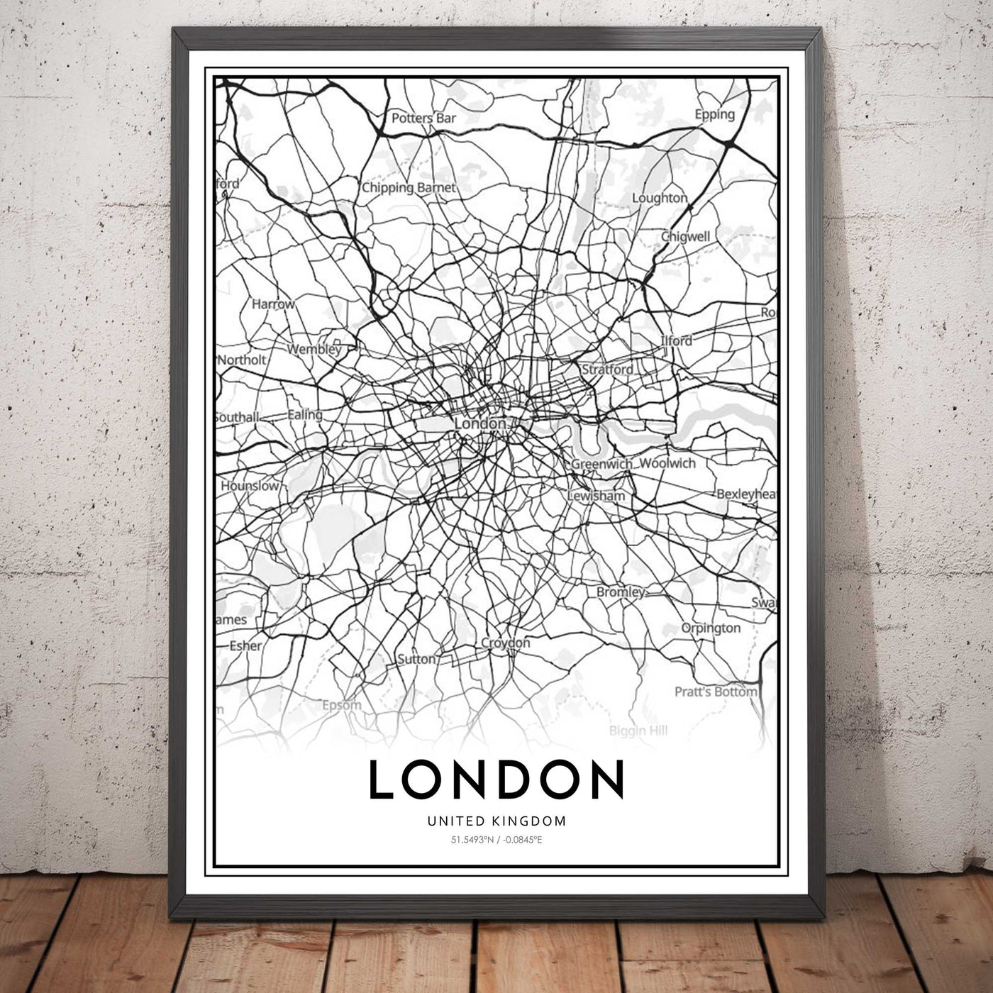 Personalised Modern Map - Make Your Own City & Street Map