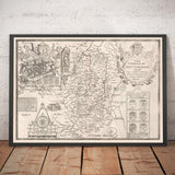 Old Map of Nottinghamshire, 1611 by John Speed - Nottingham, Mansfield, Newark, Worksop, Sherwood Forest