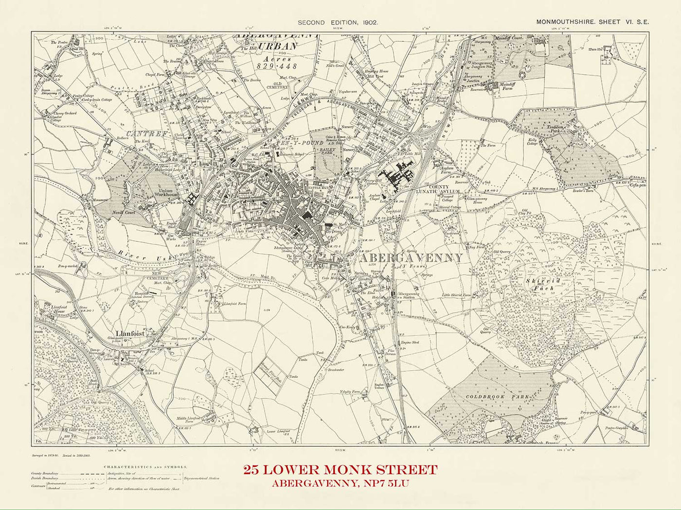 Old Beach Postcode Personalised Old Map - Make Your Own 1800s and 1900s Ordnance Survey P ...