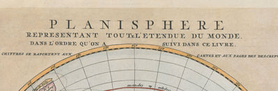 Old Flat Earth Planisphere World Map, 1715 by Louis Renard - Cassini Projection - Atlas Shrugged