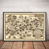 Pratts Plan of Bath Road, 1930 by A.E. Taylor - London, Berkshire, Wiltshire, Gloucestershire, Somerset - Old Vintage Car Map - Esso, Standard Oil