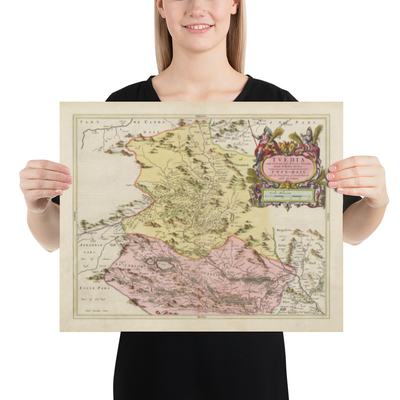 Alte Karte von Selkirkshire im Jahr 1665 von Joan Blaeu - Selkirk, Lindean, Darnick, Fluss Tweed, Peebles