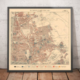 Map of London Poverty 1898-9, North Eastern District, by Charles Booth - Hackney, London Fields, Clapton, Marshes - E5, E8, E9, E3, N16