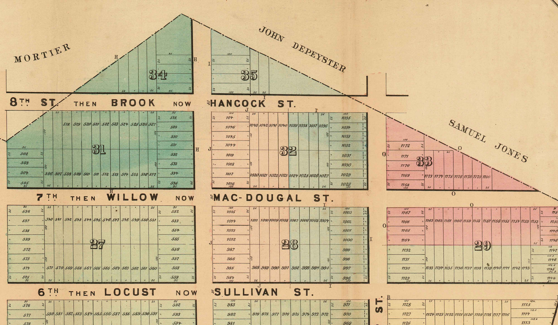Old Map of SoHo, NYC, 1868 by John Bute Holmes - Manhattan Farmland Su ...