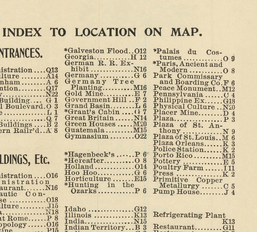 Mappa antica di St Louis, Missouri, 1904 - Fiera Mondiale, Esposizione dell&