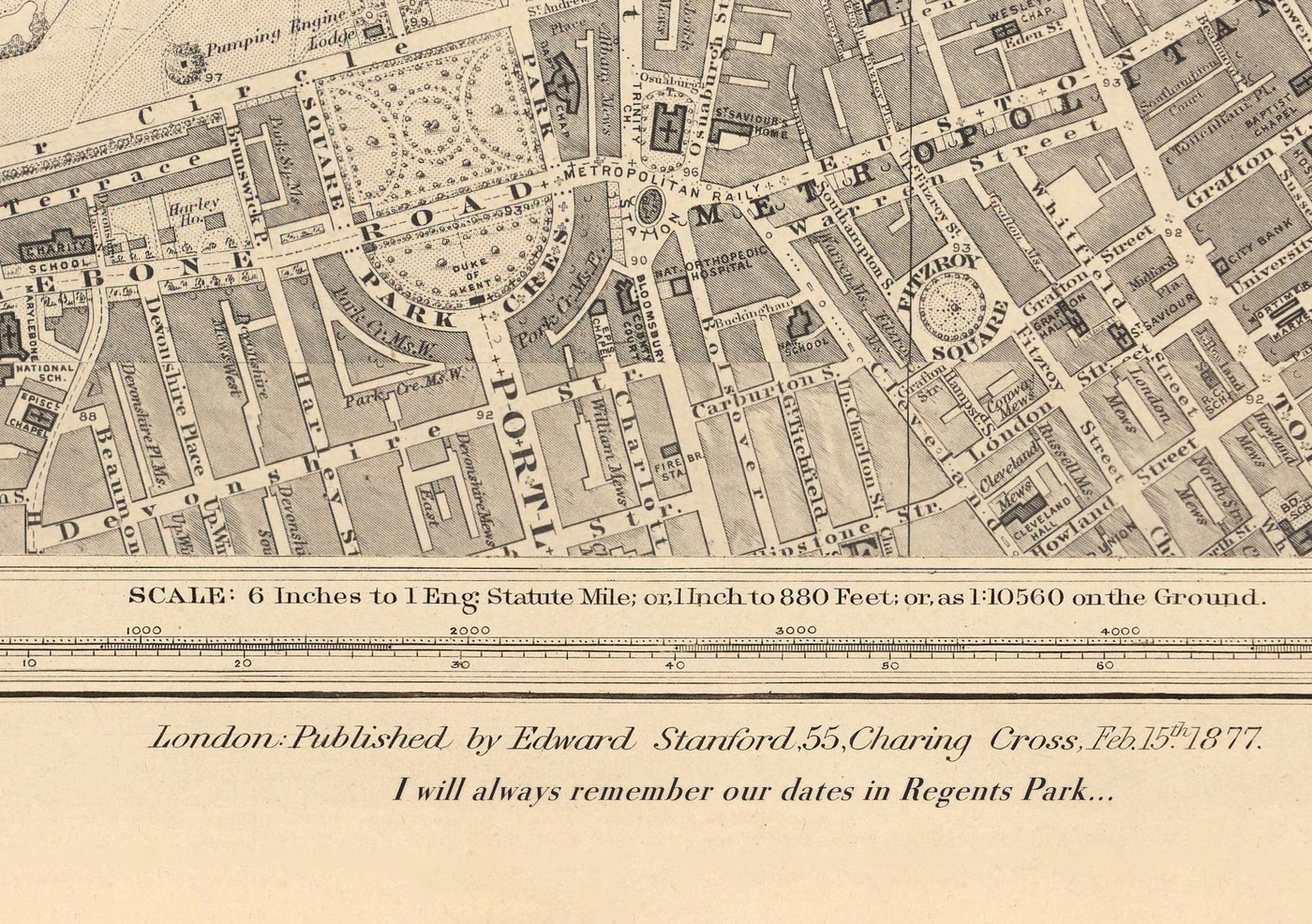 Old Map of West London, 1862 by Edward Stanford - Notting Hill, Kensington, Portobello Road, Shepherds Bush, Bayswater - W11, W2, W8, SW7, W14, W6, W12, W10