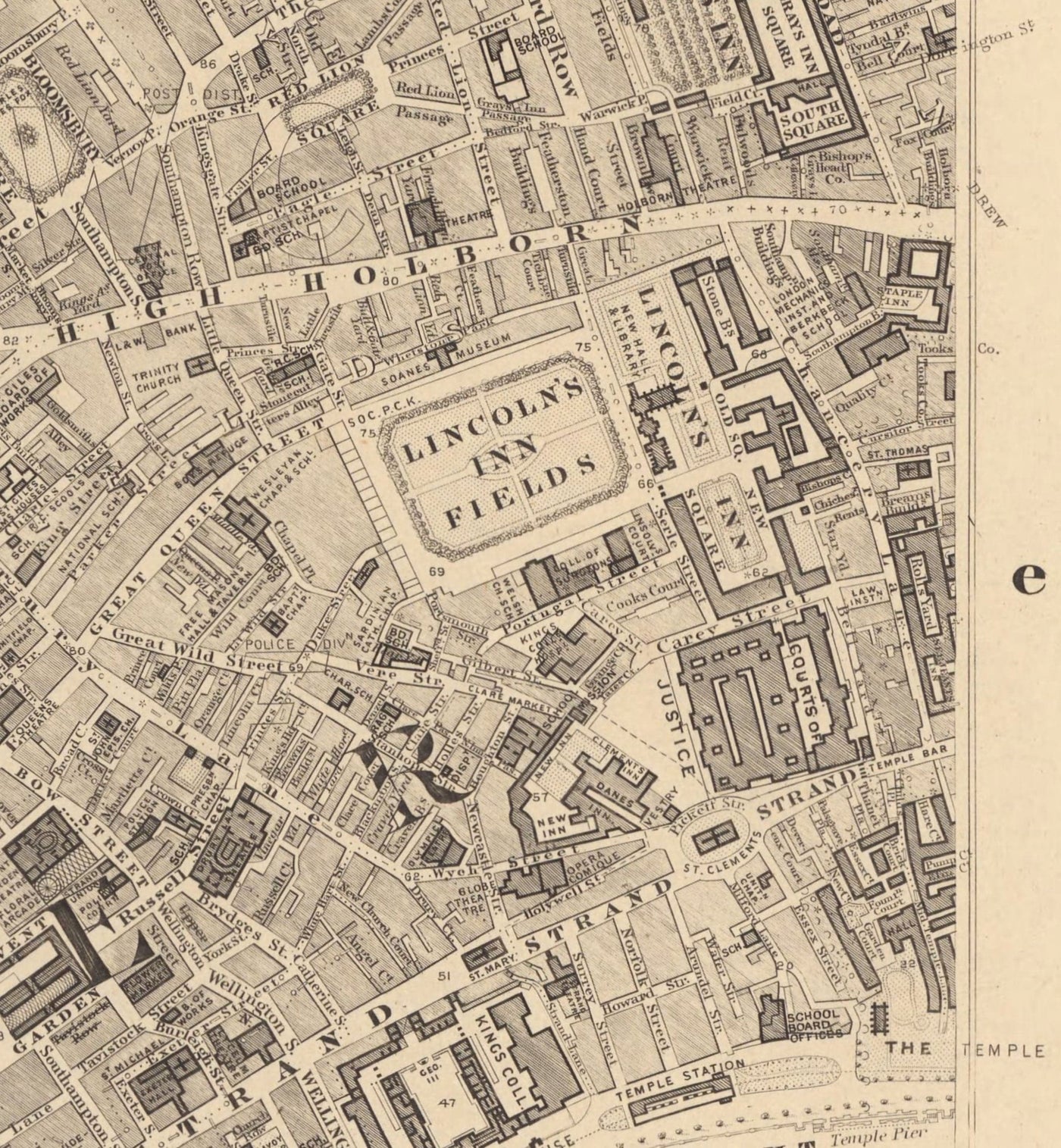 Old Map of Central London by Edward Stanford, 1862 - Mayfair, Oxford Street, Westminster, Knightsbridge, Waterloo - W1, WC1, WC2, SW1, W2