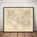 Carte ancienne de Sud-Est London, 1862 par Edward Stanford - Norwood, Palais Crystal, Penge, Sydenham - S27, SE19, SE20, S26