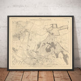 Viejo Mapa del Sureste de Londres, 1862 de Edward Stanford - Bromley, Beckenham, Sydenham, Southend, Downham - SE26, SE6, BR1, BR2