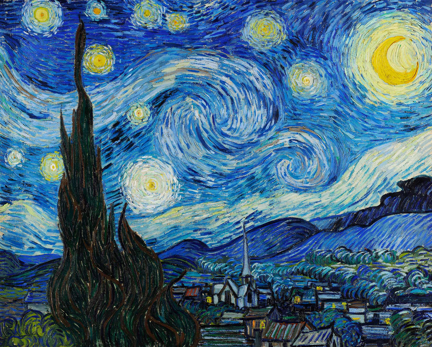 The Starry Night by Vincent van Gogh, 1889 - Personalised Fine Art
