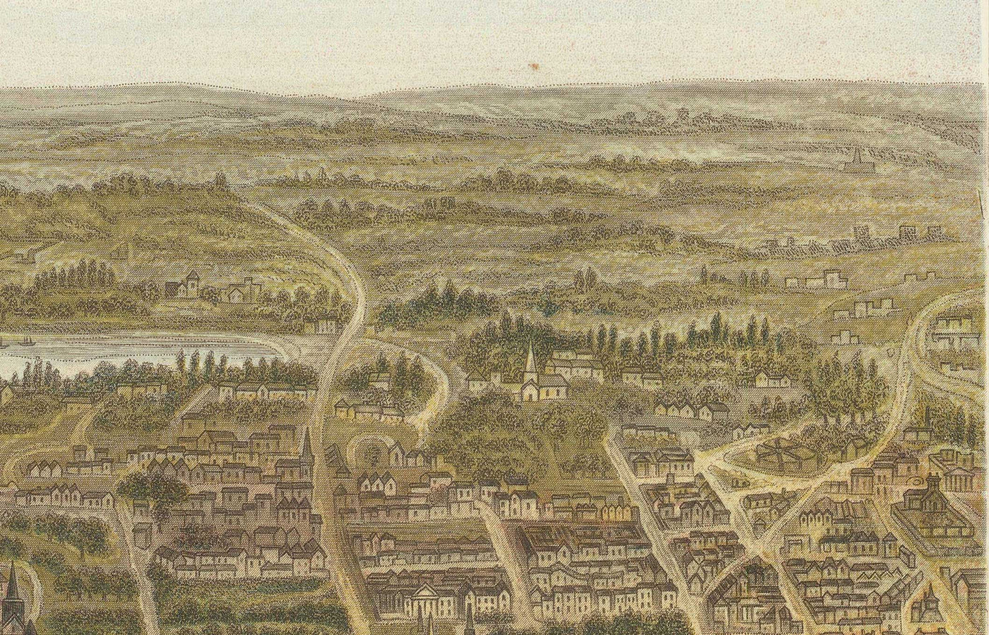 Old Bird Eye's View of Sydney in 1875 by William Collins - New South Wales, St George, Sutherland Shire, South, Inner West