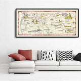 Old Map of Lewis & Clark Expedition - Corps of Discovery, Oregon Trail, Mormons, Pony Express, Louisiana Purchase