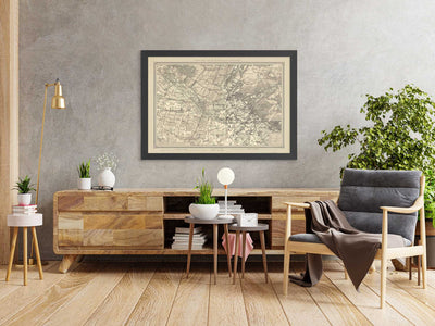 Handmade Old Map (Netherlands) - Make Your Own 1800s Topographic Bureau Kadaster Map